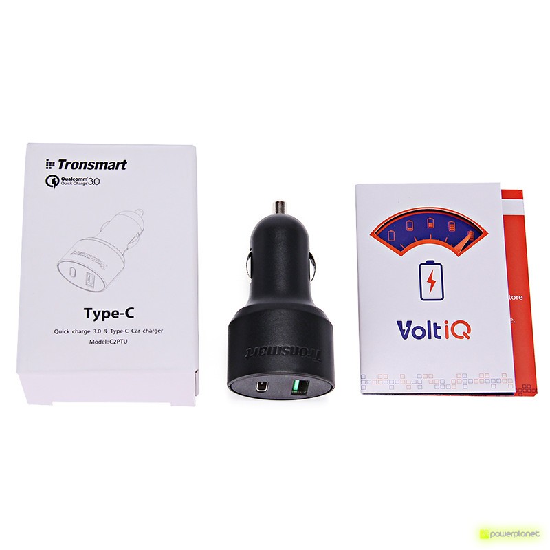 Tronsmart C2PTU Carregador de Carro USB Quick Charge 3.0 y VoltIQ USB/USB Tipo-C - Item1