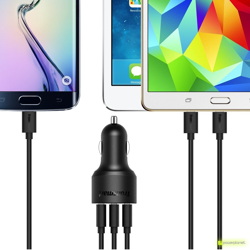 Tronsmart CC3PC Carregador de Carro USB Quick Charge 2.0 de 3 Portos - Item1