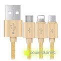 Cable USB Tipo C+Micro+Ligthtning - Ítem