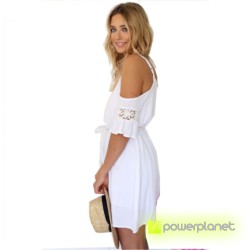 Vestido de verão sem mangas Branco - Mulher - Item2
