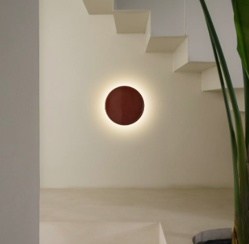 comprar precio oferta lámpara de pared-techo, concentric, con discos superpuestos de colores en su parte interior y blanco el exterior, produciendo halos coloreados concéntricos en tres variantes de color.