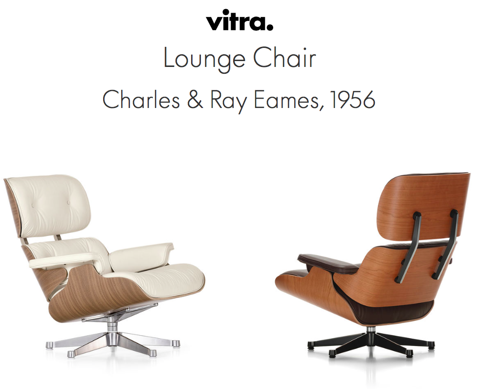 Transeúnte Intenso Buena suerte Butaca clasica original Eames Lounge Chair de Vitra diseño de Charles & ray  Eames