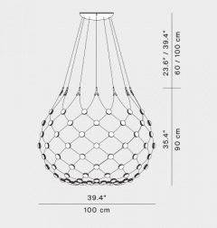 medidas lampara mesh de luceplan