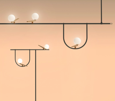 Lámpara de suspensión Yanzi 3, diseño de Neri & Hu en 2017 para Artemide
