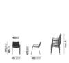 Medidas precio de silla aluminio Landi de la marca Vitra