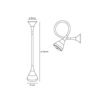 medidas lampara pipe de artemide