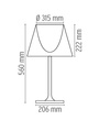 medidas Lámpara KTribe T1 Glass Flos diseño philippe starck