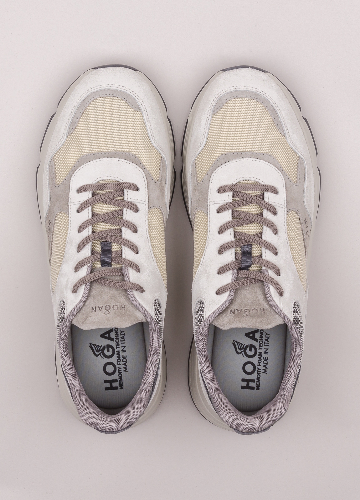 Zapatillas deportivas HOGAN color hielo, piedra y beige - Ítem1