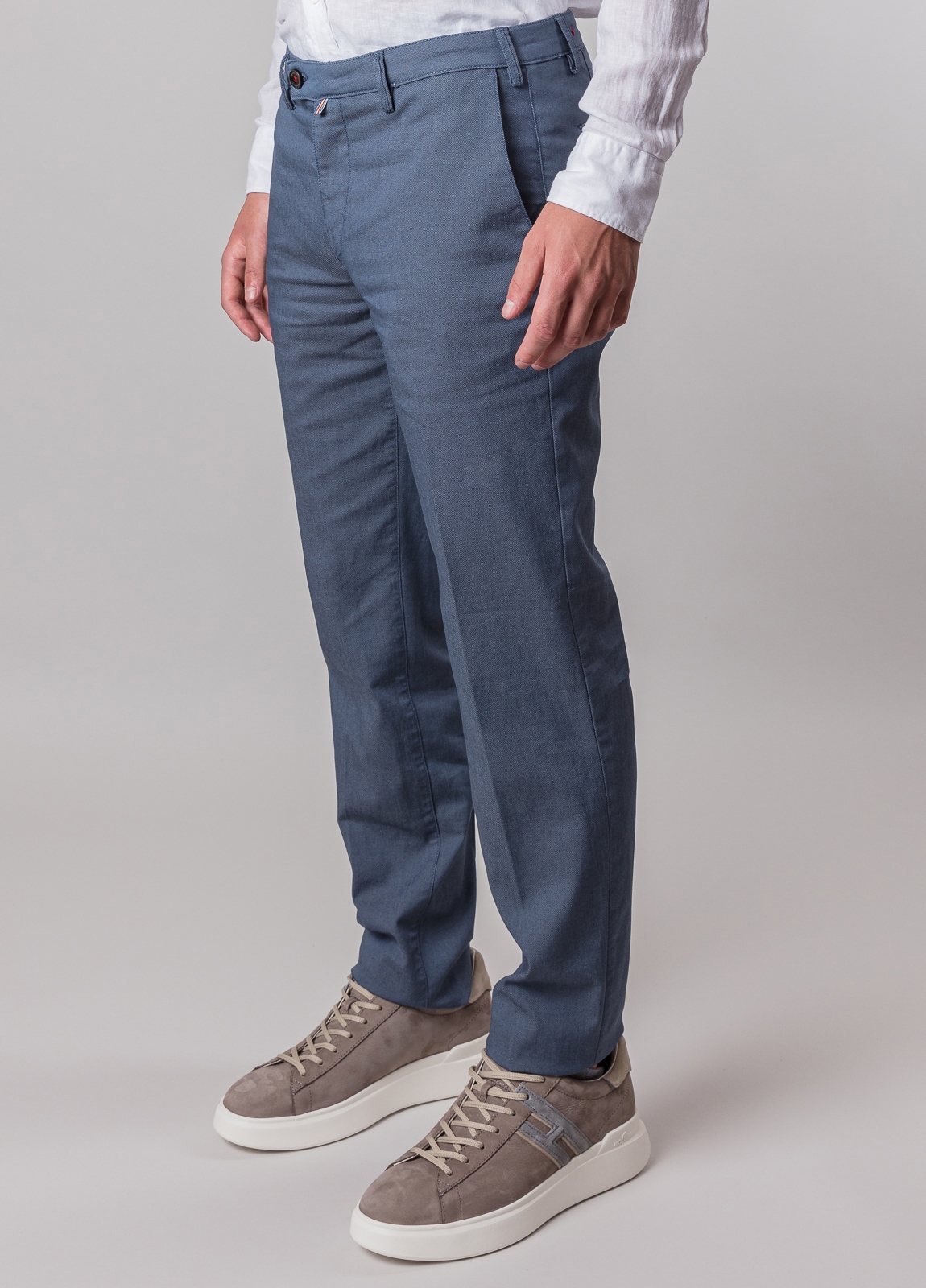 Pantalón chino BARONIO textura azul - Ítem1