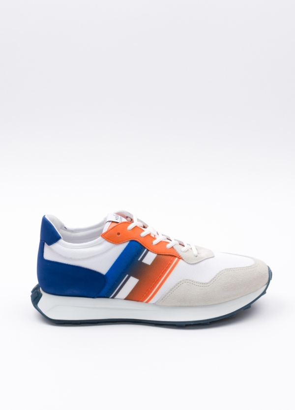 Zapatillas deportivas HOGAN blanca con detalles azul y naranja