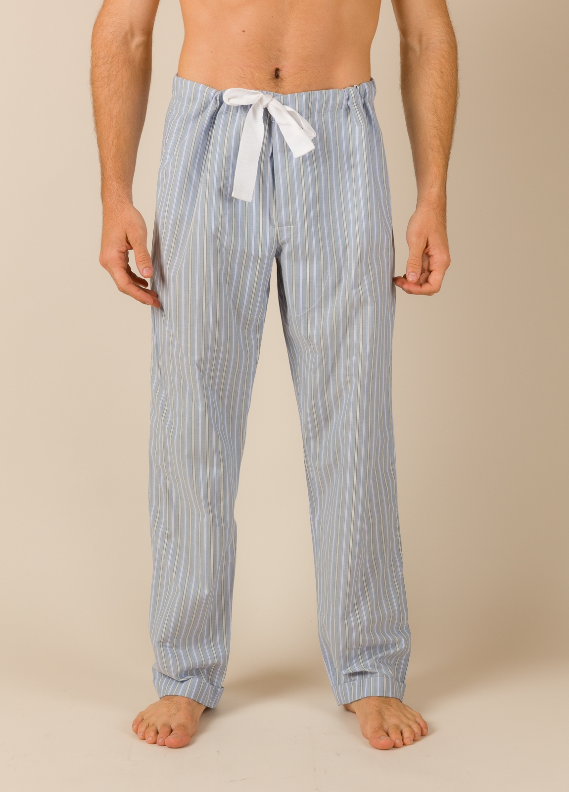 Pantalón largo de Pijama FUREST COLECCIÓN rayas azul y verde funda incluida