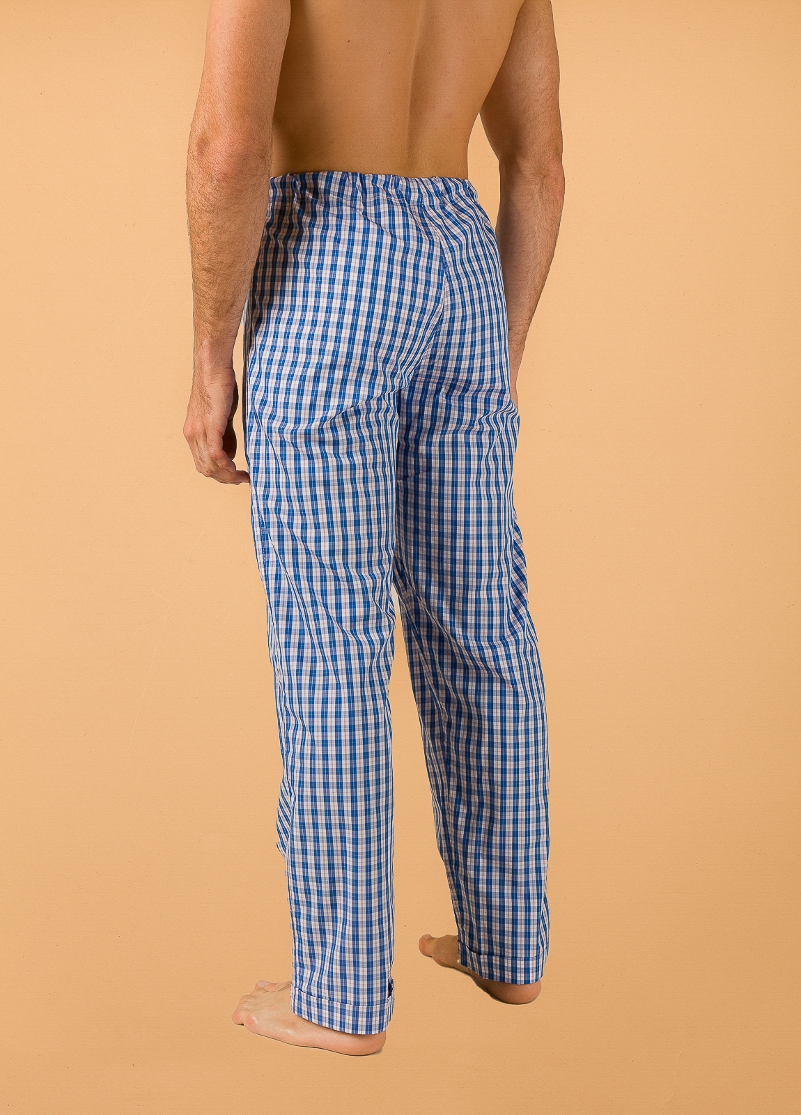 Pantalón largo de Pijama FUREST COLECCIÓN cuadros azul con funda incluida - Ítem1