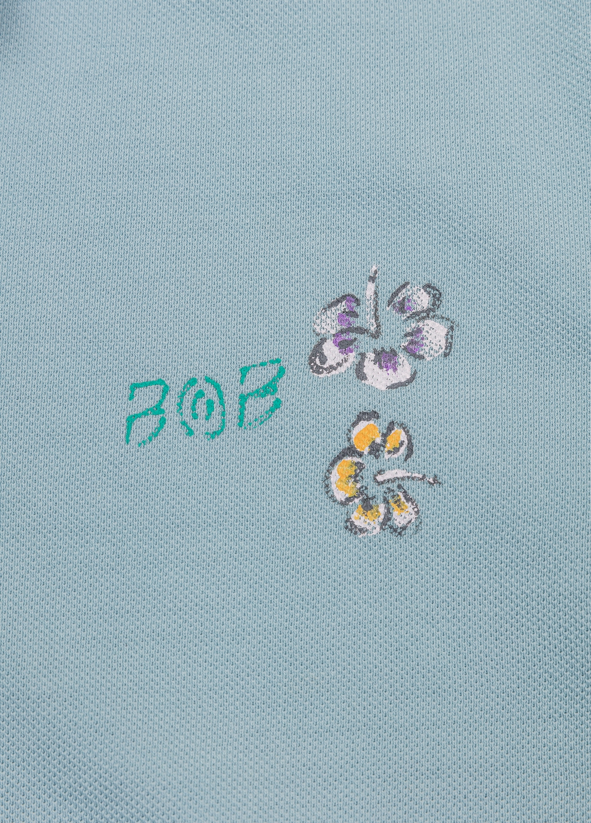 Polo BOB manga corta celeste con dibujo en cuello - Ítem11