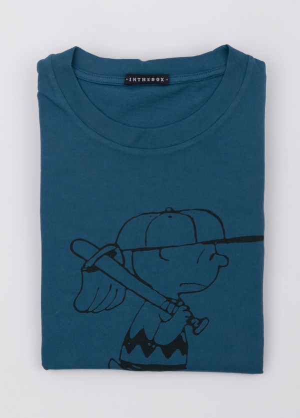 Camiseta IN THE BOX Charlie Brown azul