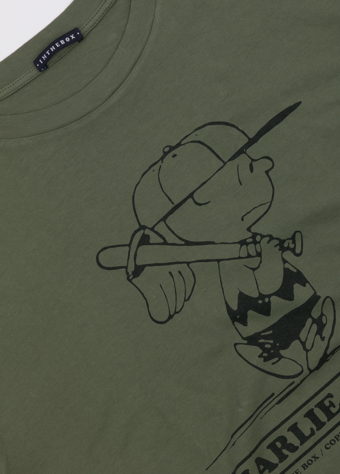 Camiseta IN THE BOX Charlie Brown kaki - Ítem1