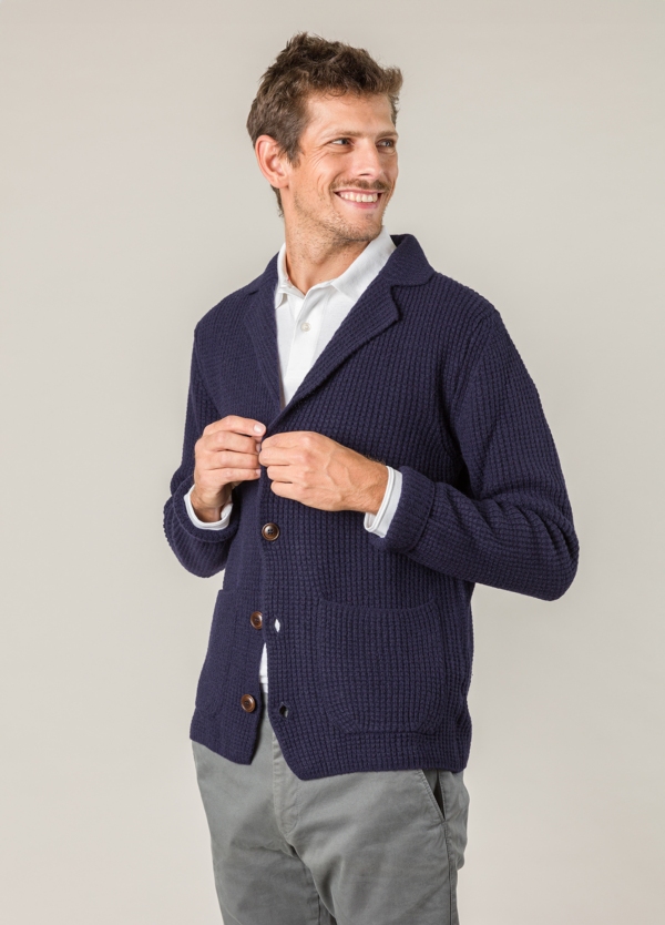 Cardigan WOOL&CO azul marino