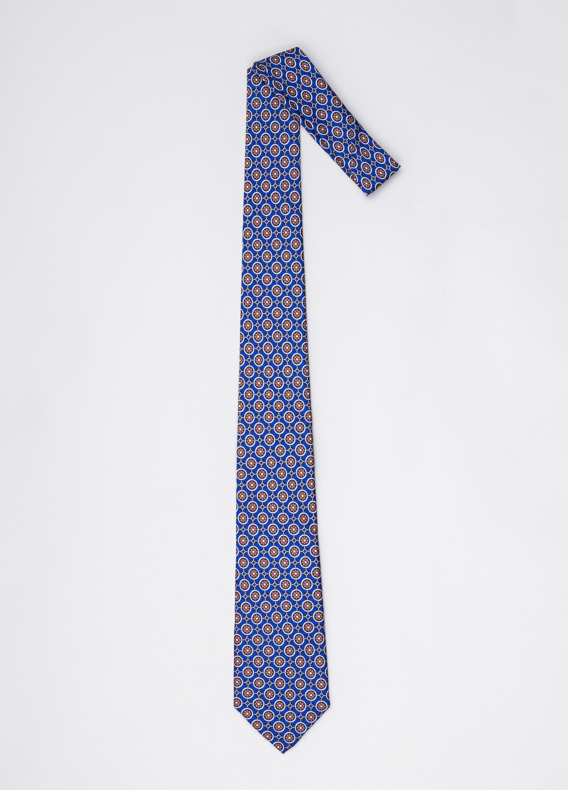 Corbata FUREST COLECCIÓN color azul con dibujo geométrico - Ítem1