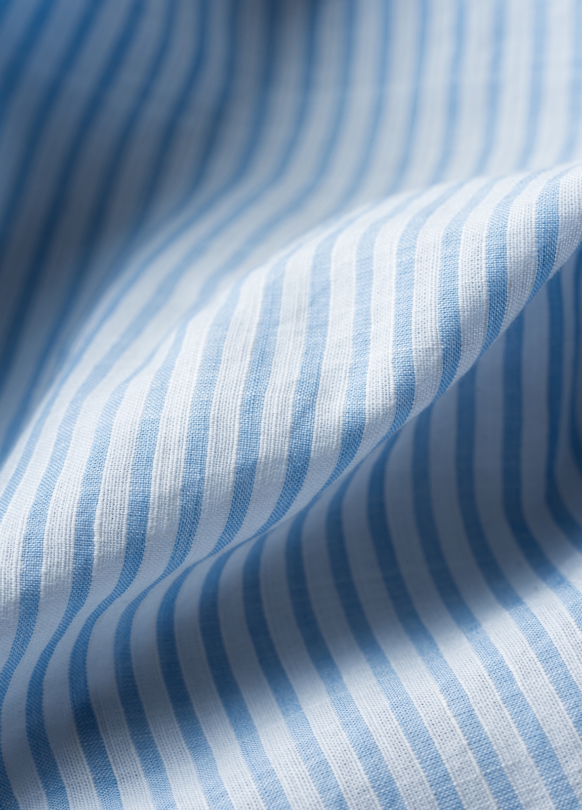 Camisa sport FUREST COLECCIÓN algodón y lino rayas color celeste - Ítem3