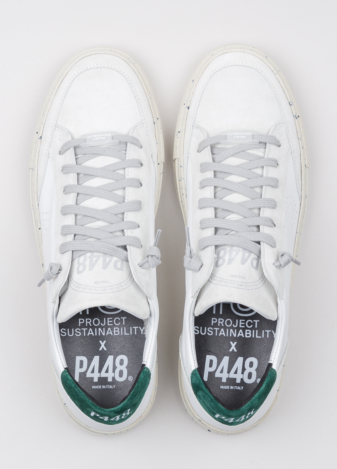 Sneaker P448 blanca y verde