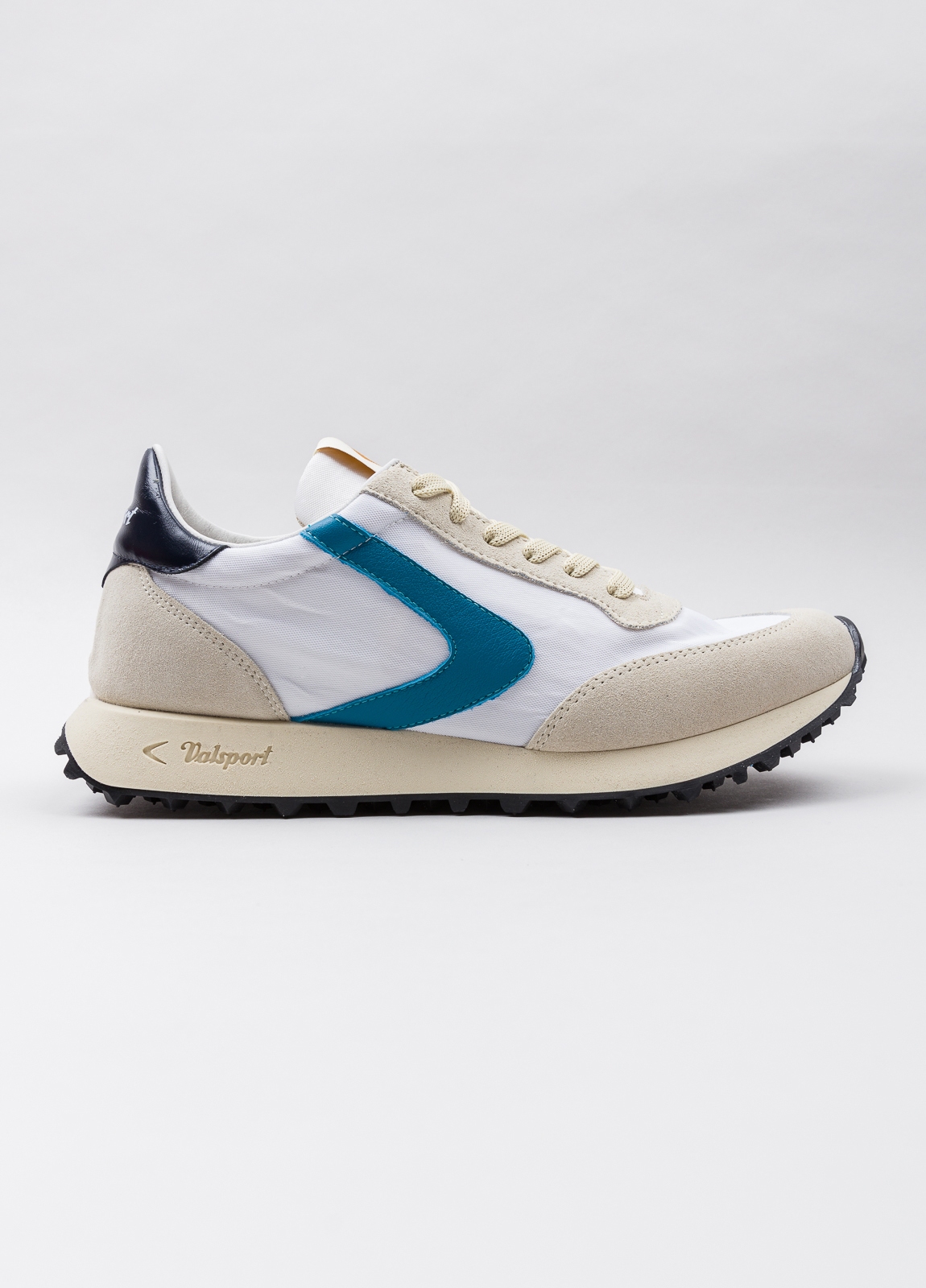 Sneakers VALSPORT blanca y beige con detalles azul y negro - Ítem4