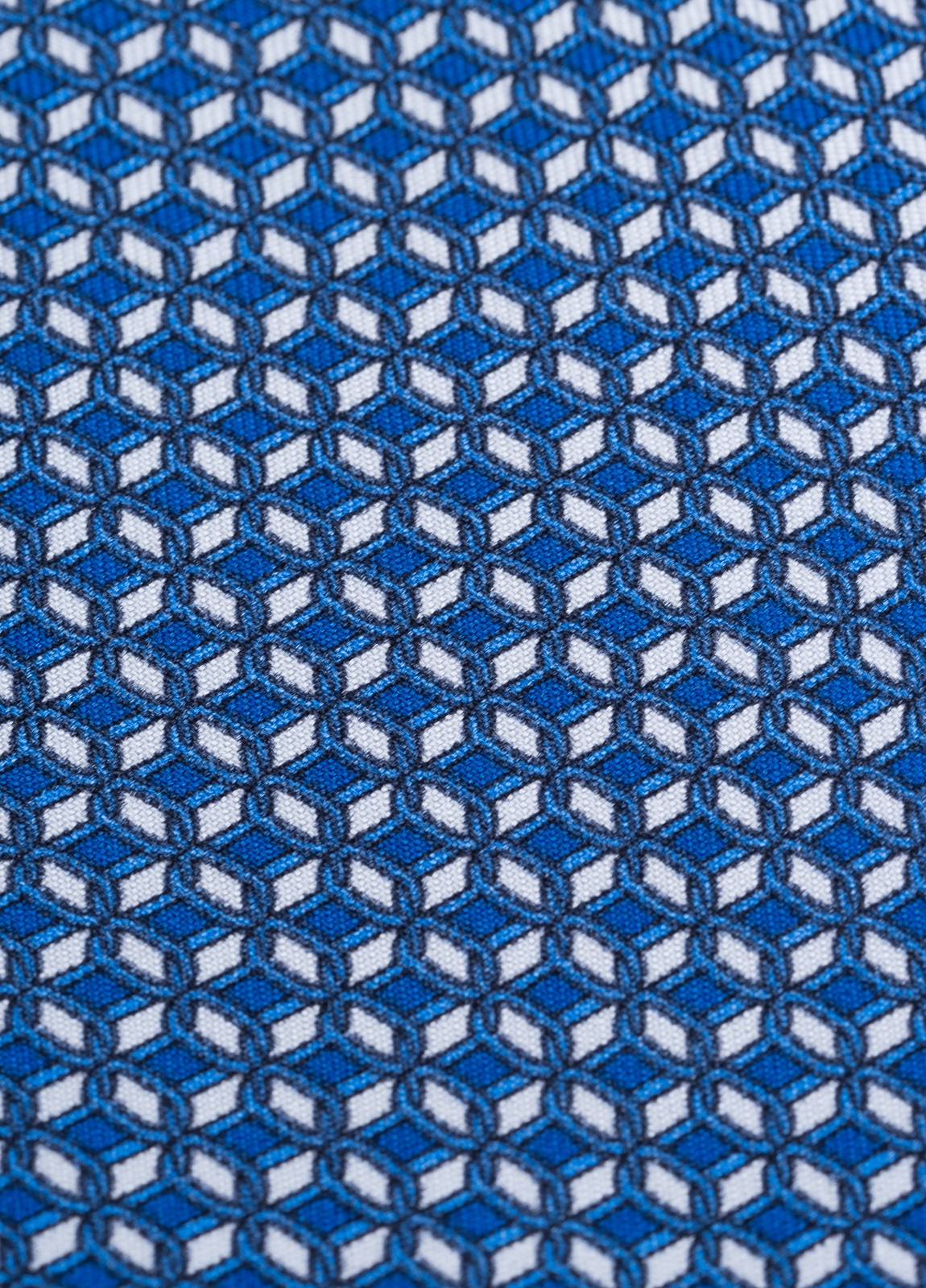 Corbata FUREST COLECCIÓN color azul con dibujo geométrico blanco - Ítem2