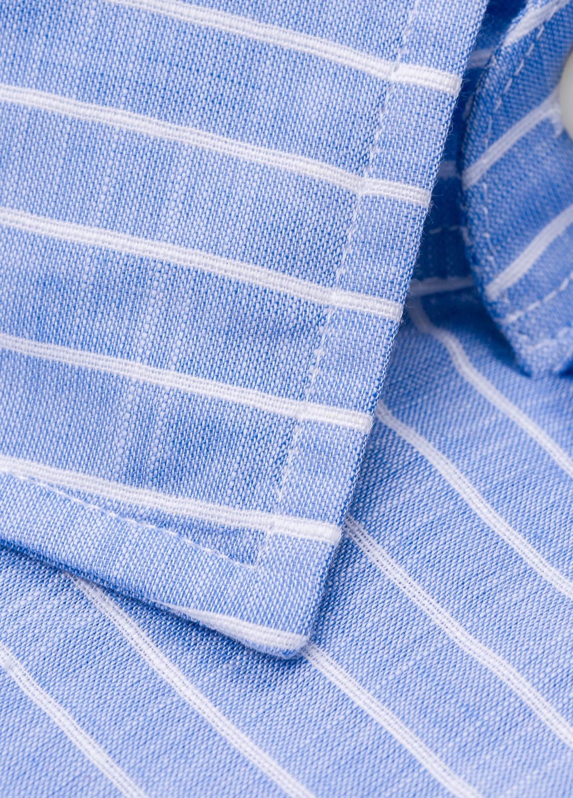Camisa sport FUREST COLECCIÓN algodón y lino rayas color celeste - Ítem3