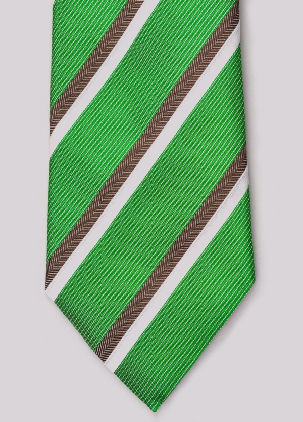 Corbata FUREST COLECCIÓN color verde rayas