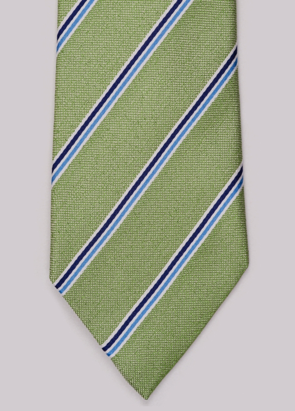 Corbata FUREST COLECCIÓN color verde rayas
