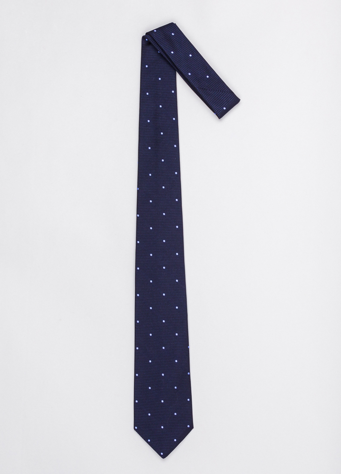 Corbata FUREST COLECCIÓN color marino con topito azul. - Ítem1