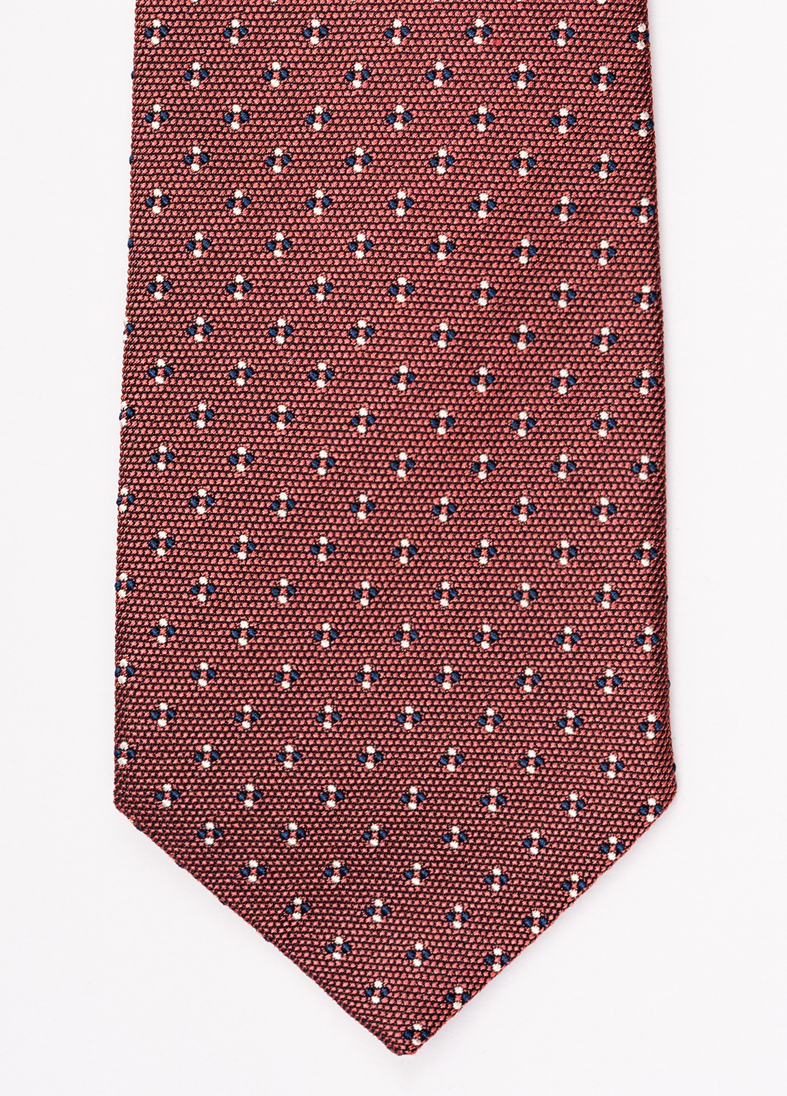 Corbata FUREST COLECCIÓN color teja con micro dibujo