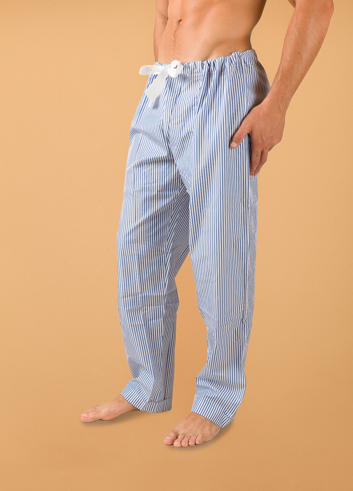 Pantalón largo de Pijama FUREST COLECCIÓN rayas azul con funda incluida - Ítem1