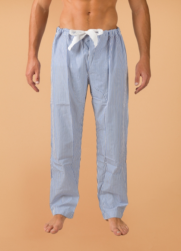 Pantalón largo de Pijama FUREST COLECCIÓN rayas azul con funda incluida