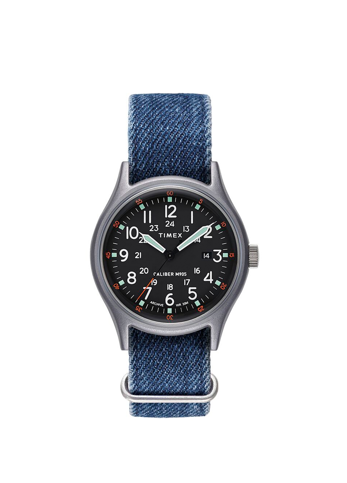 Reloj Timex azul.