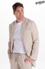 Chaqueta levita hombre beige