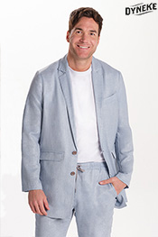 Chaqueta levita hombre celeste