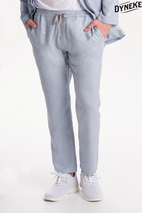 Pantalón unisex celeste con cordón