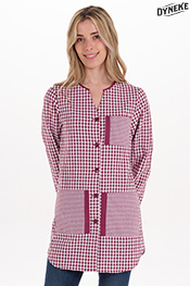 Bata maestra tapeta bolsillos berenjena