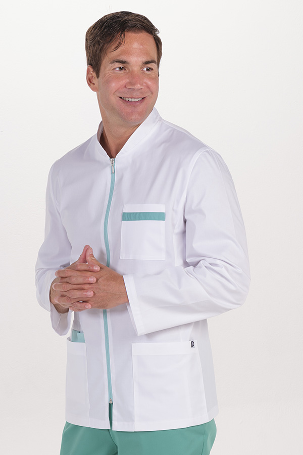 Chaqueta hombre sarga elástica contraste verde m/l 1
