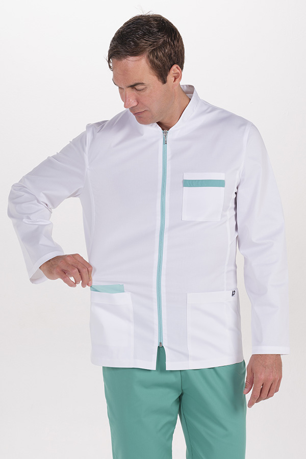 Chaqueta hombre sarga elástica contraste verde m/l 2