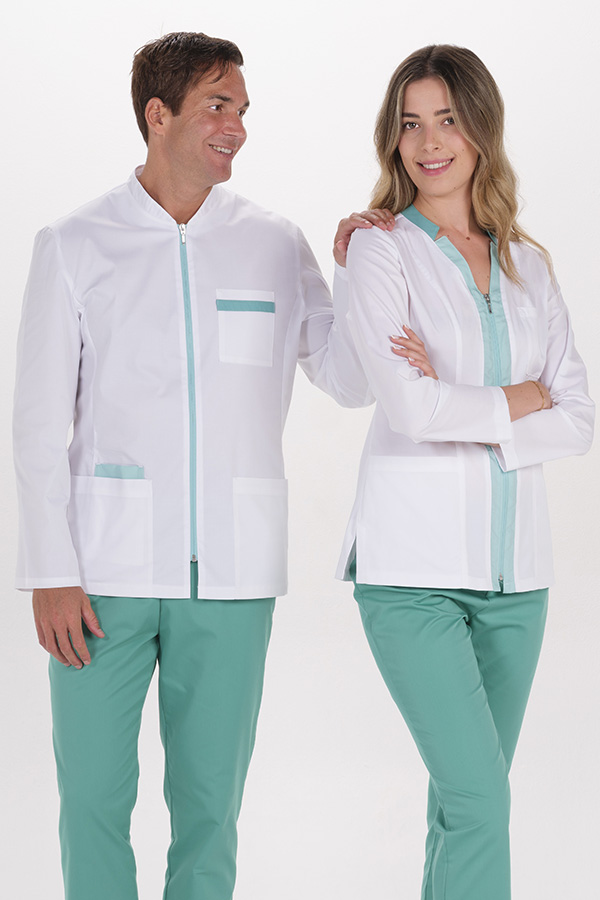 Chaqueta hombre sarga elástica contraste verde m/l 4
