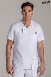 Casaca hombre microfibra blanca tapeta