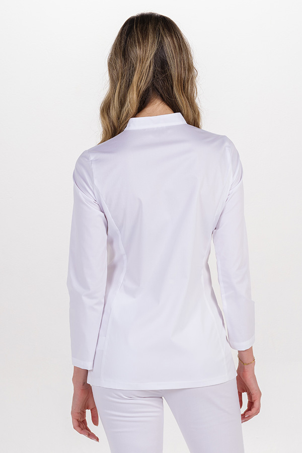 Chaqueta elástica m/l cruzada botones transparentes 5