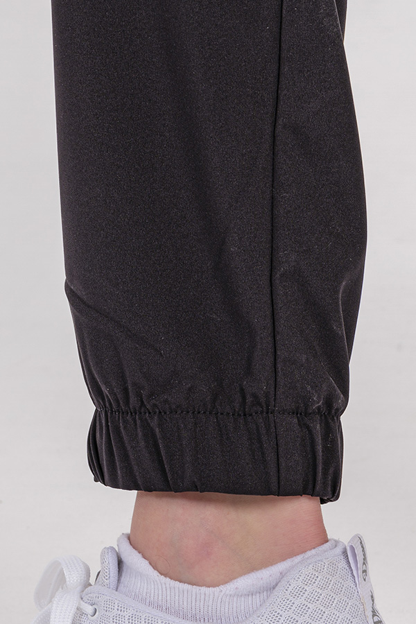 Pantalón goma tobillo microfibra elástica negra 3