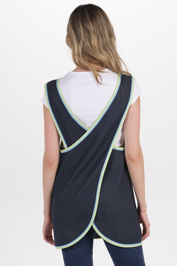Estola reversible tejano azul 2