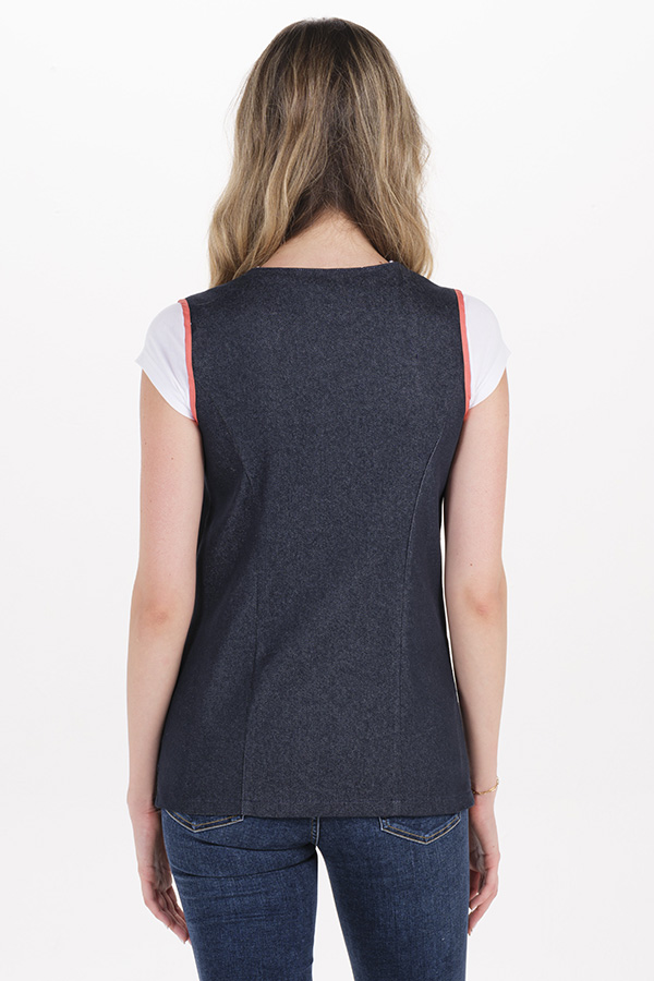 Chaqueta s/m tejana flores 3