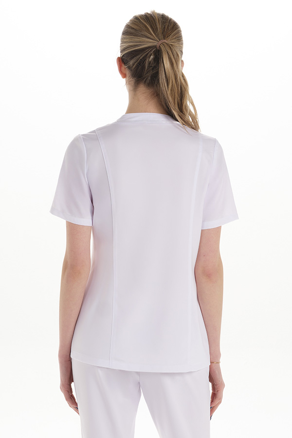Chaqueta m/c microfibra elástica blanca raso 1