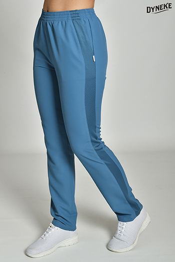 Pantalón unisex rejilla lateral azul