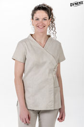Chaqueta mujer kimono corto beige