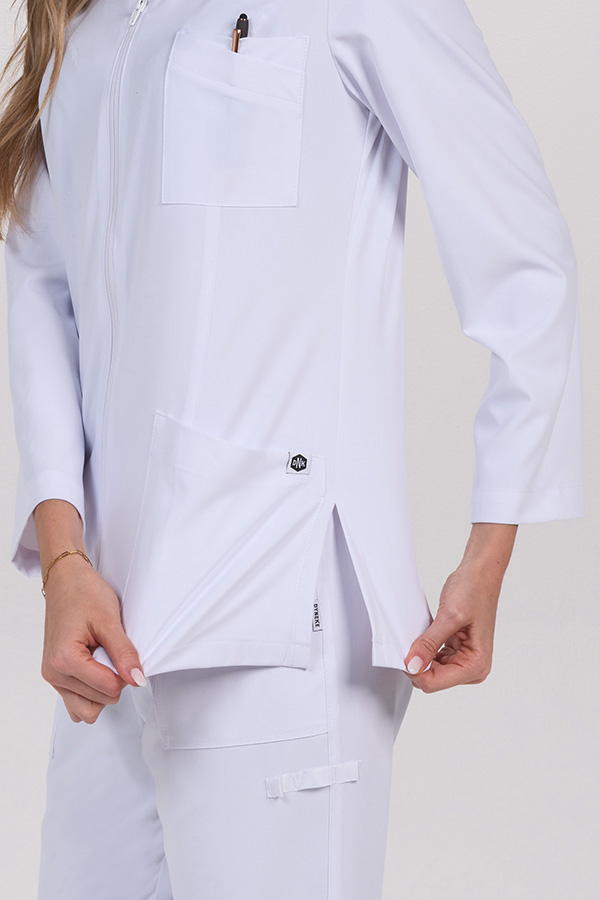 Chaqueta mujer poliéster elástico blanco m/l 2