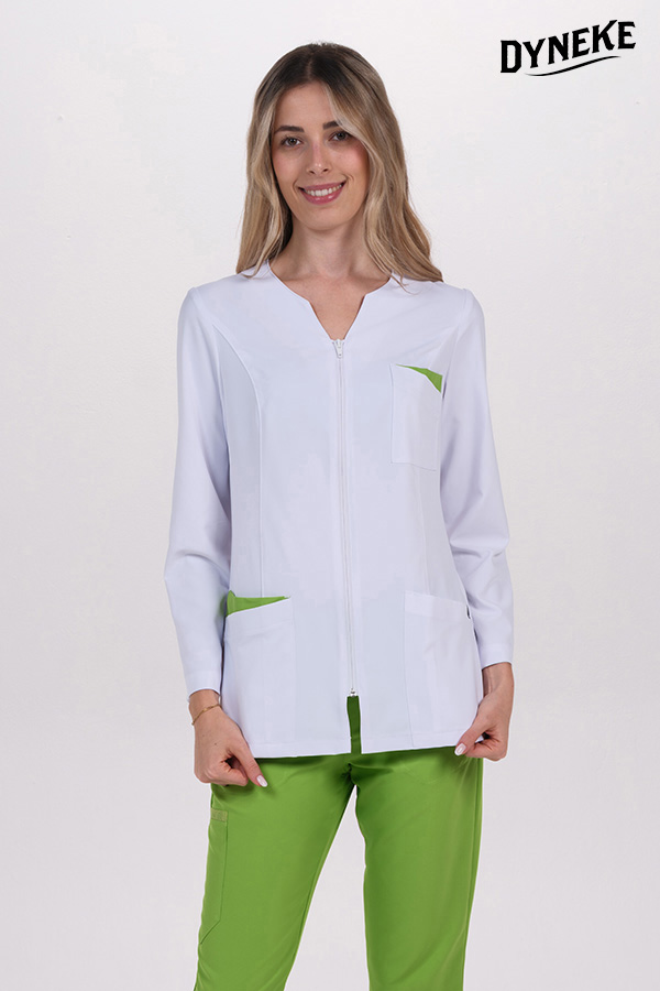 Chaqueta mujer poliéster elástico contraste pistacho m/l